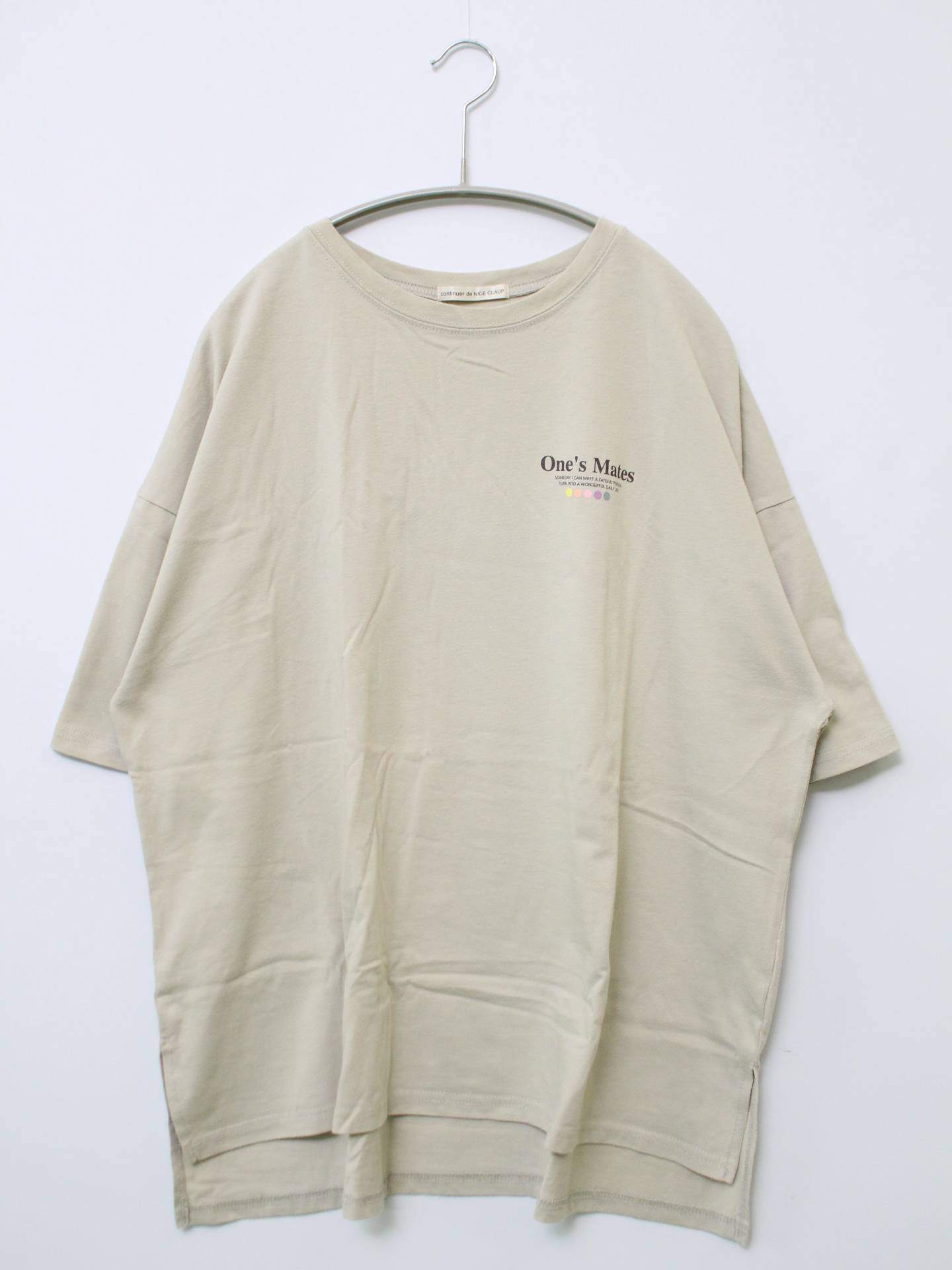 continuer de NICE CLAUP/Tシャツ/カットソー/トップス/グレー