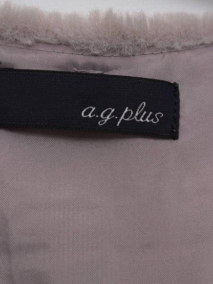 a.g.plus/ノーカラーコート/ジャケット/アウター/グレー/M