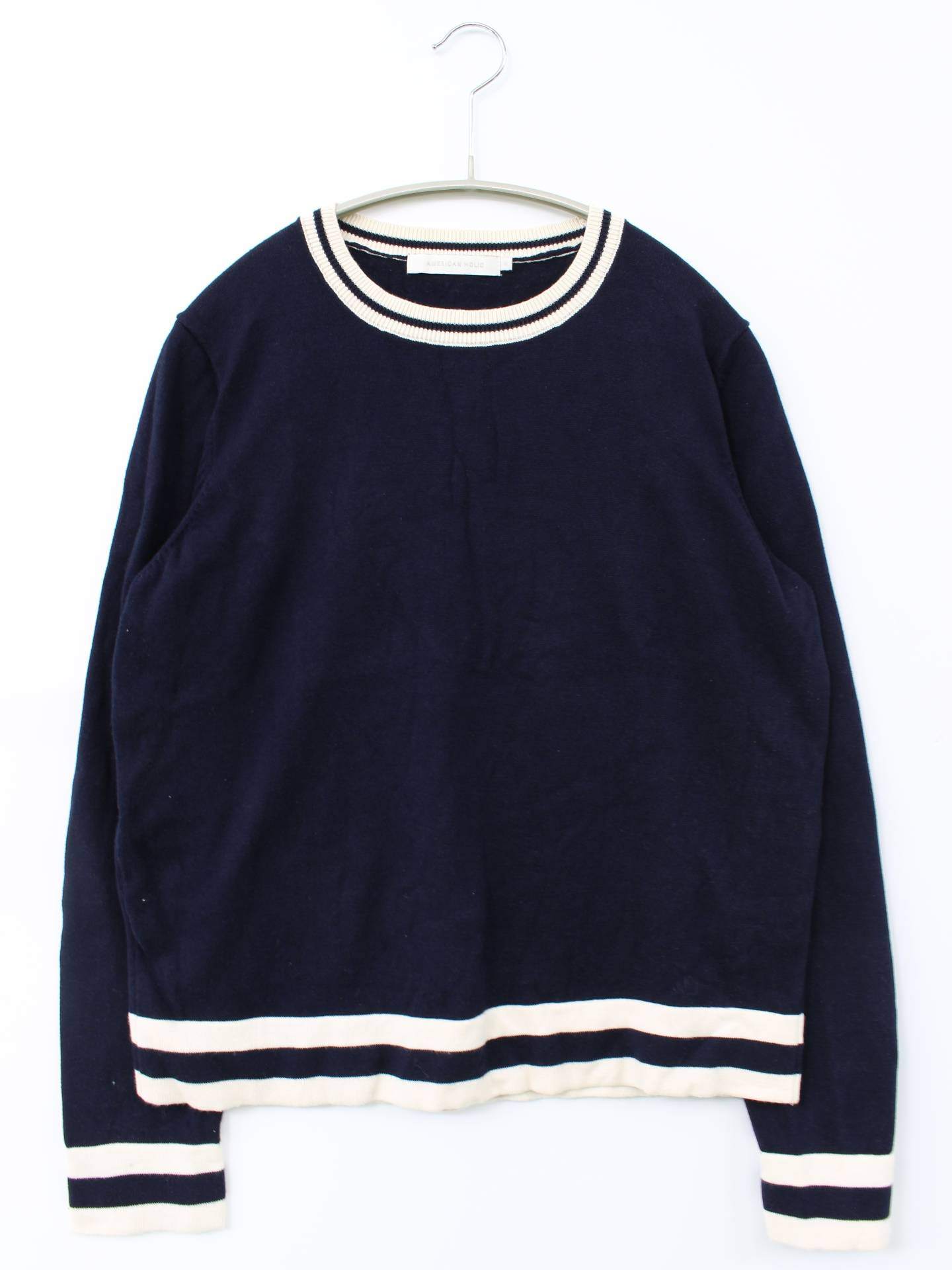 AMERICAN HOLIC/アメリカンホリック/ニット/セーター/トップス/ブラック/M