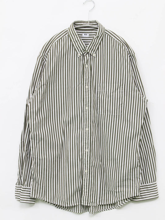 UNIQLO/ユニクロ/シャツ/ブラウス/トップス/カーキ/L