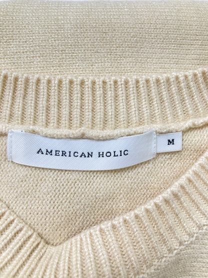 AMERICAN HOLIC/アメリカンホリック/ニット/セーター/トップス/アイボリー/M