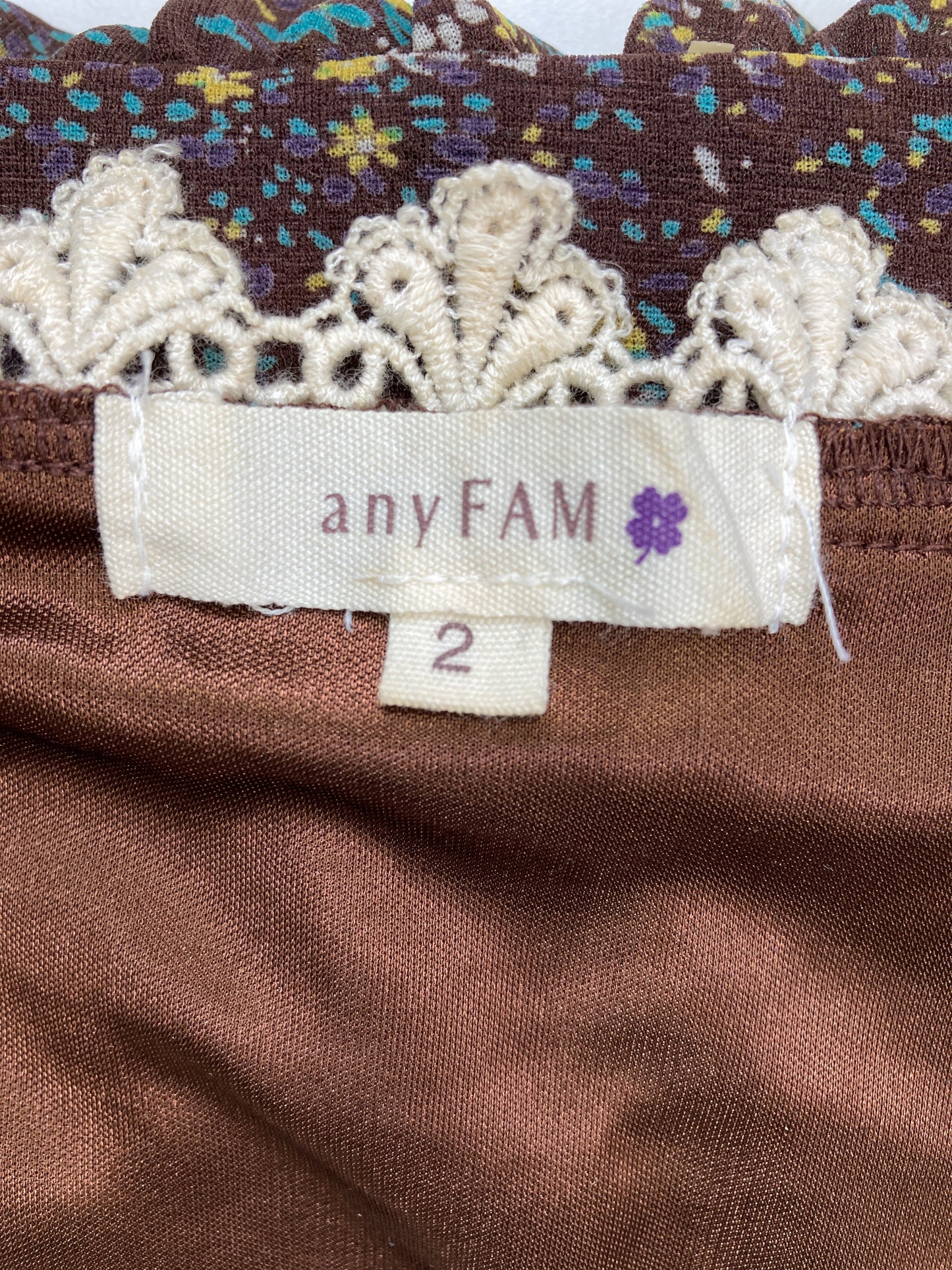 any FAM/Tシャツ/カットソー/トップス/ブラウン/2