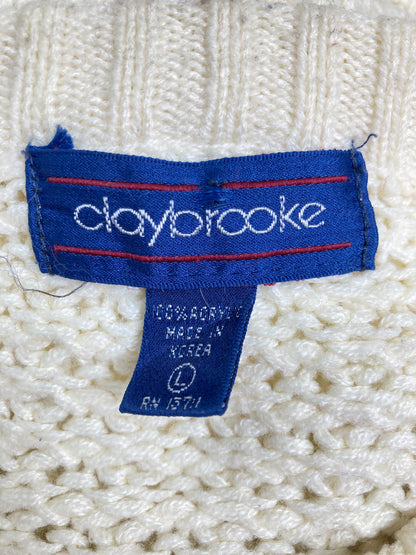CLAY BROOKE/クレイブルック/ニット/セーター/トップス/ホワイト/L