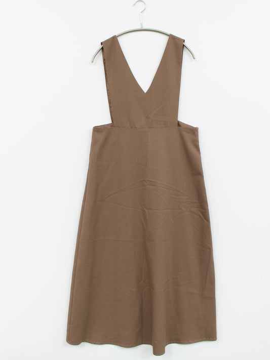 LAUIR/ラウアー/ジャンパースカート/ワンピース/ドレス/ブラウン/L