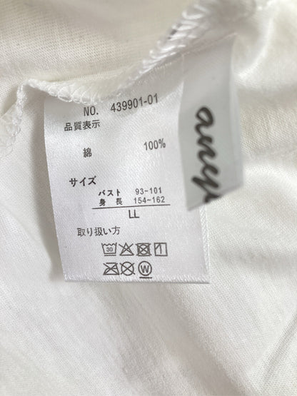 Tシャツ/カットソー/トップス/ホワイト/LL