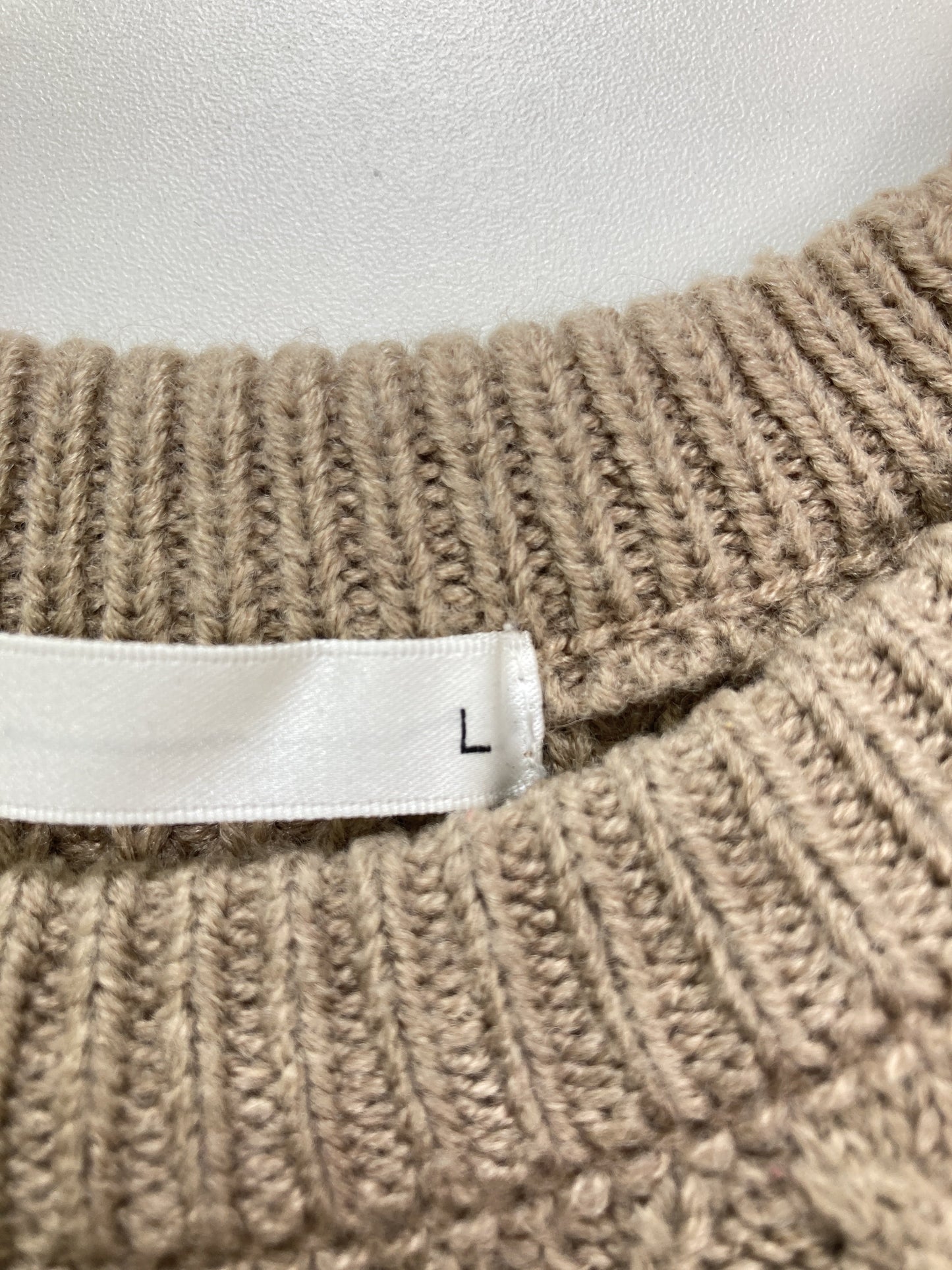 IKKA/ニット/セーター/トップス/ベージュ/L