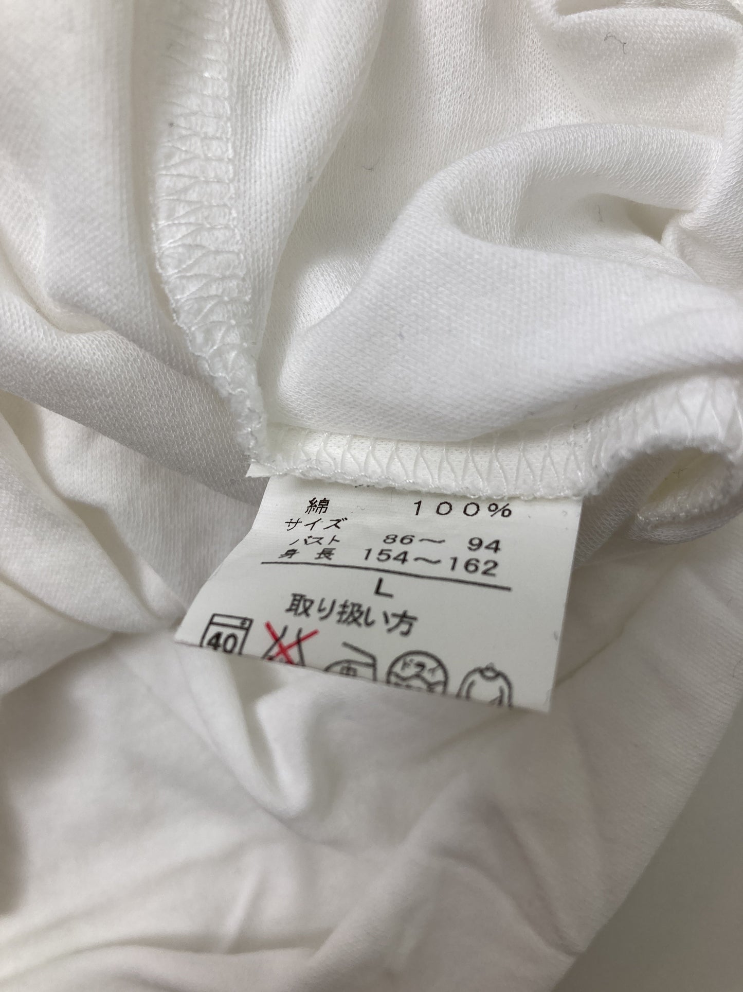 Tシャツ/カットソー/トップス/ホワイト/L