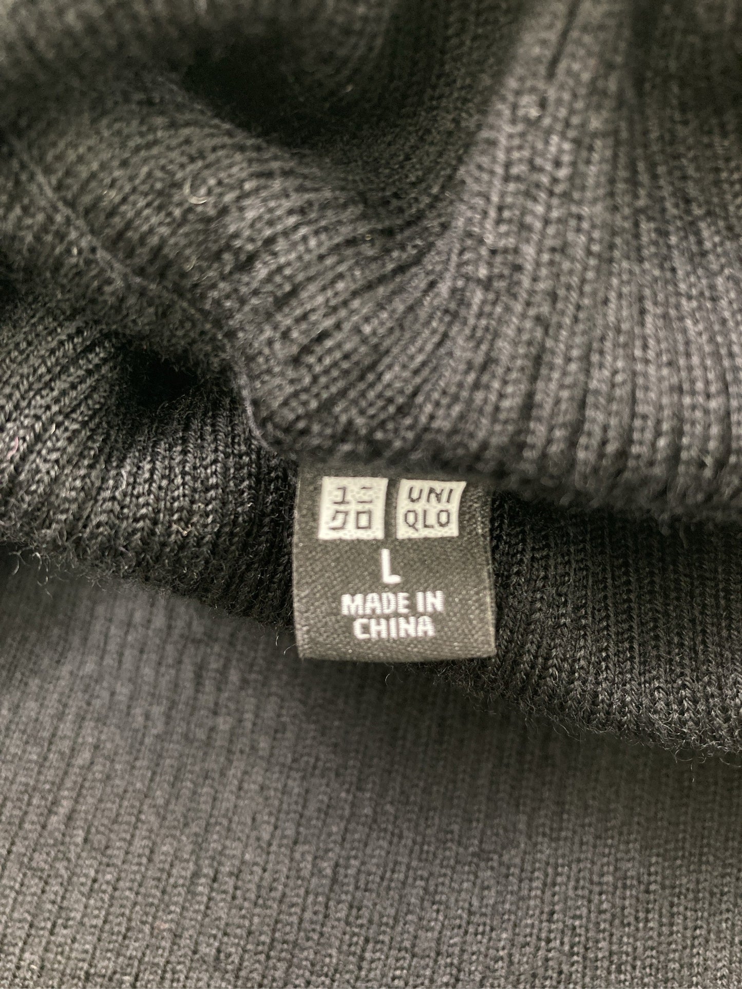 UNIQLO/ユニクロ/ニット/セーター/トップス/ブラック/L