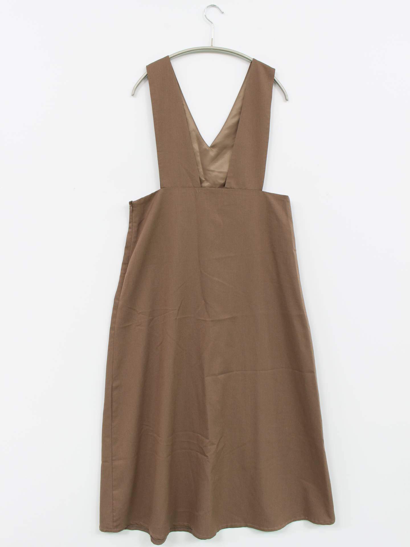 LAUIR/ラウアー/ジャンパースカート/ワンピース/ドレス/ブラウン/L