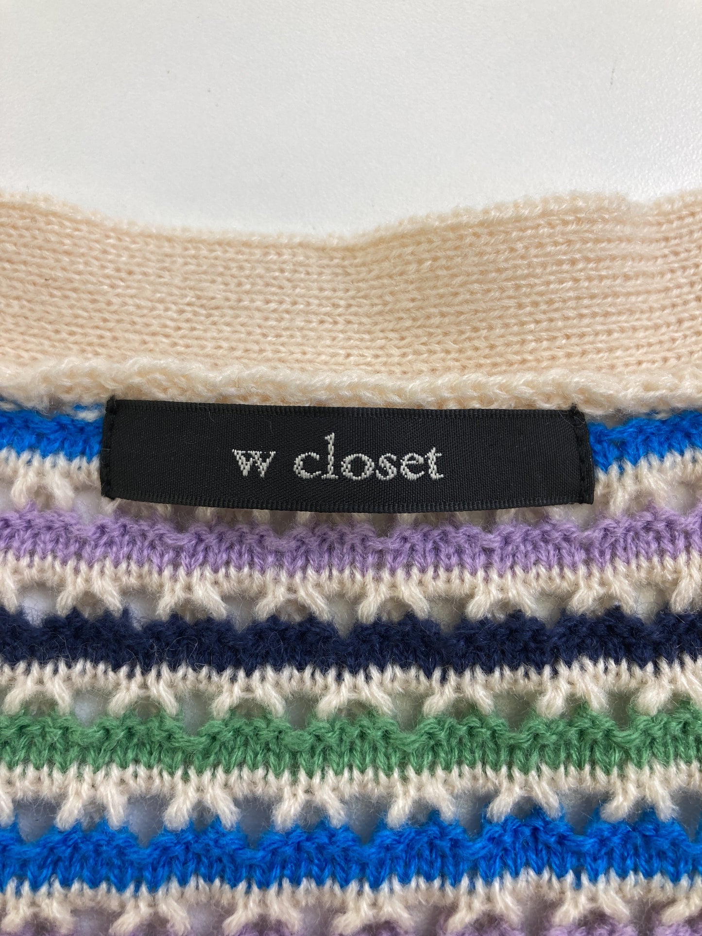 w closet/ダブルクローゼット/カーディガン/ボレロ/トップス/ブルー/F