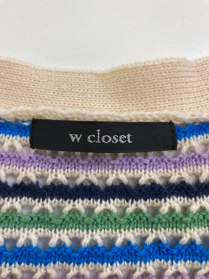 w closet/ダブルクローゼット/カーディガン/ボレロ/トップス/ブルー/F