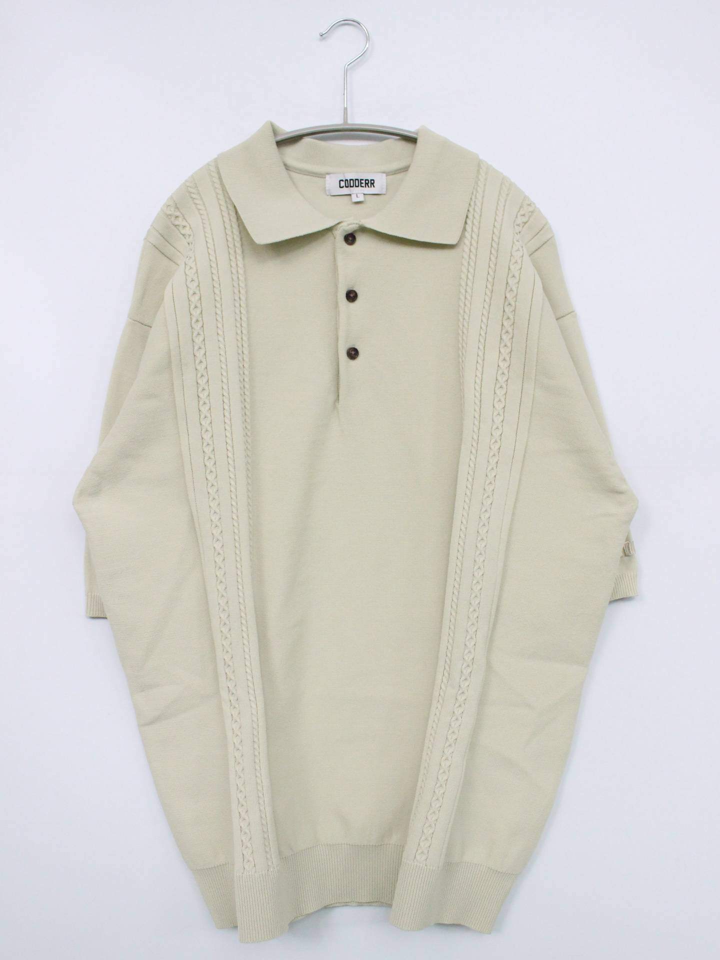 CODDERR/ポロシャツ/トップス/ベージュ/L