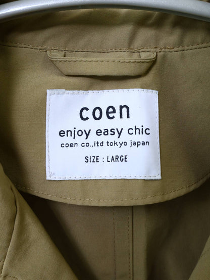 coen/トレンチコート/ジャケット/アウター/カーキ/L