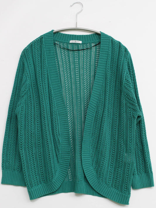 GLACIER/グラシア/カーディガン/ボレロ/トップス/グリーン/M