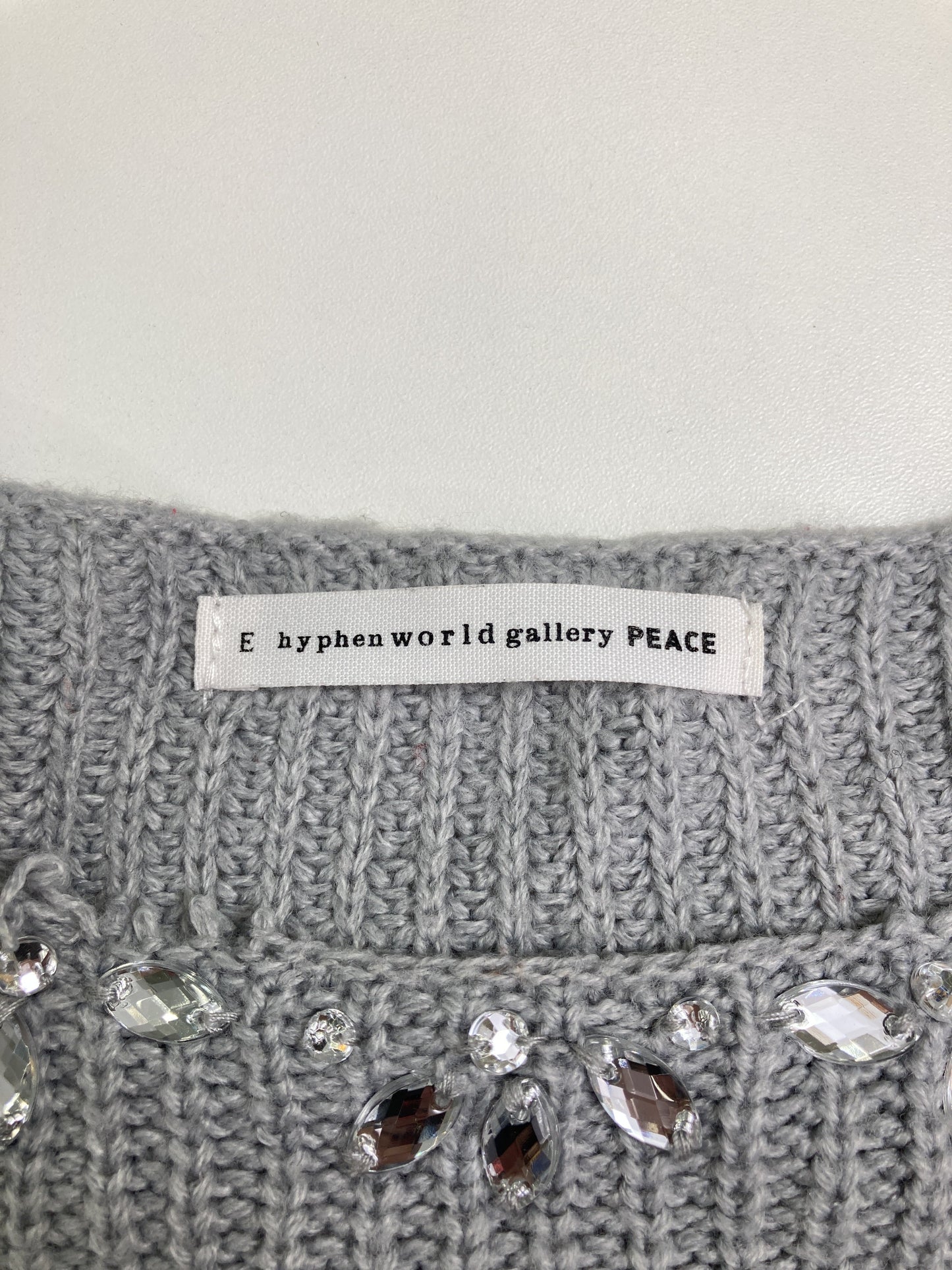E hyphen world gallery peace/イーハイフンワールドギャラリーピース/ニット/セーター/トップス/グレー/F