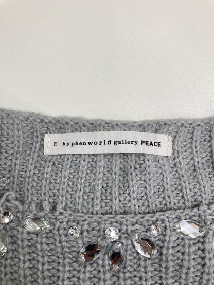 E hyphen world gallery peace/イーハイフンワールドギャラリーピース/ニット/セーター/トップス/グレー/F