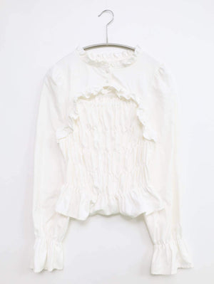 ems excite/エムズエキサイト/シャツ/ブラウス/トップス/ホワイト/F