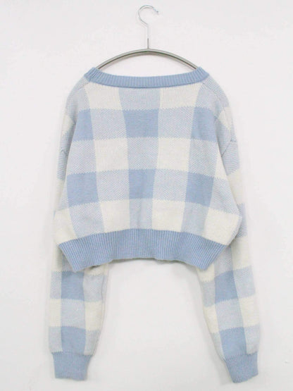 ニット/セーター/トップス/スカイブルー