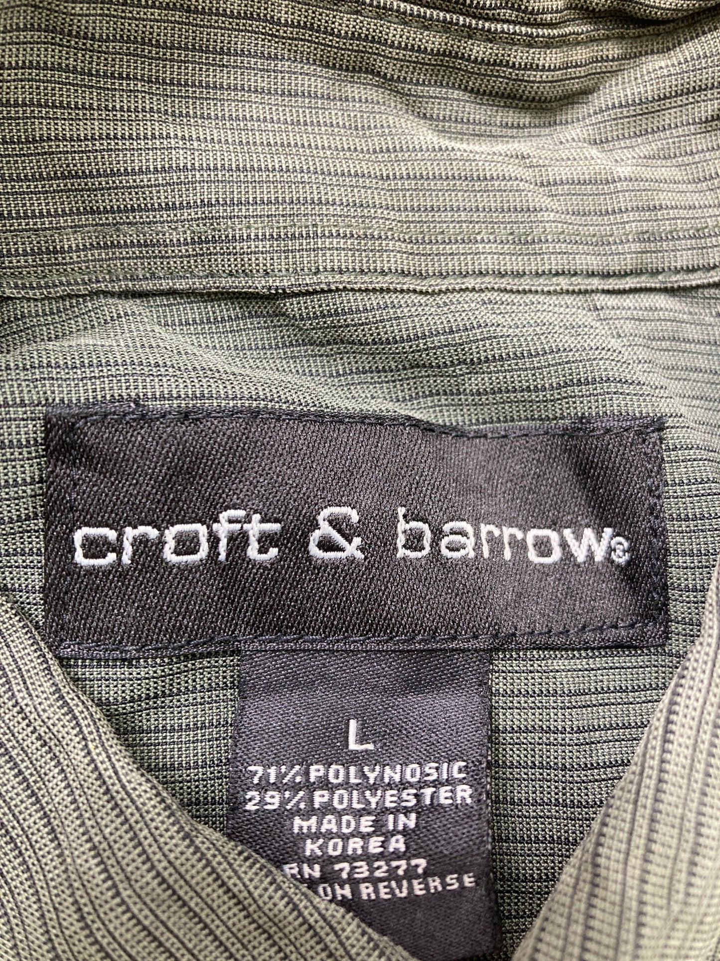 croft&barrow/クラフトアンドバロー/シャツ/ブラウス/トップス/グリーン/L