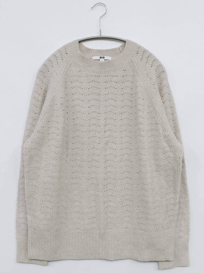 UNIQLO/ユニクロ/ニット/セーター/トップス/ベージュ/L