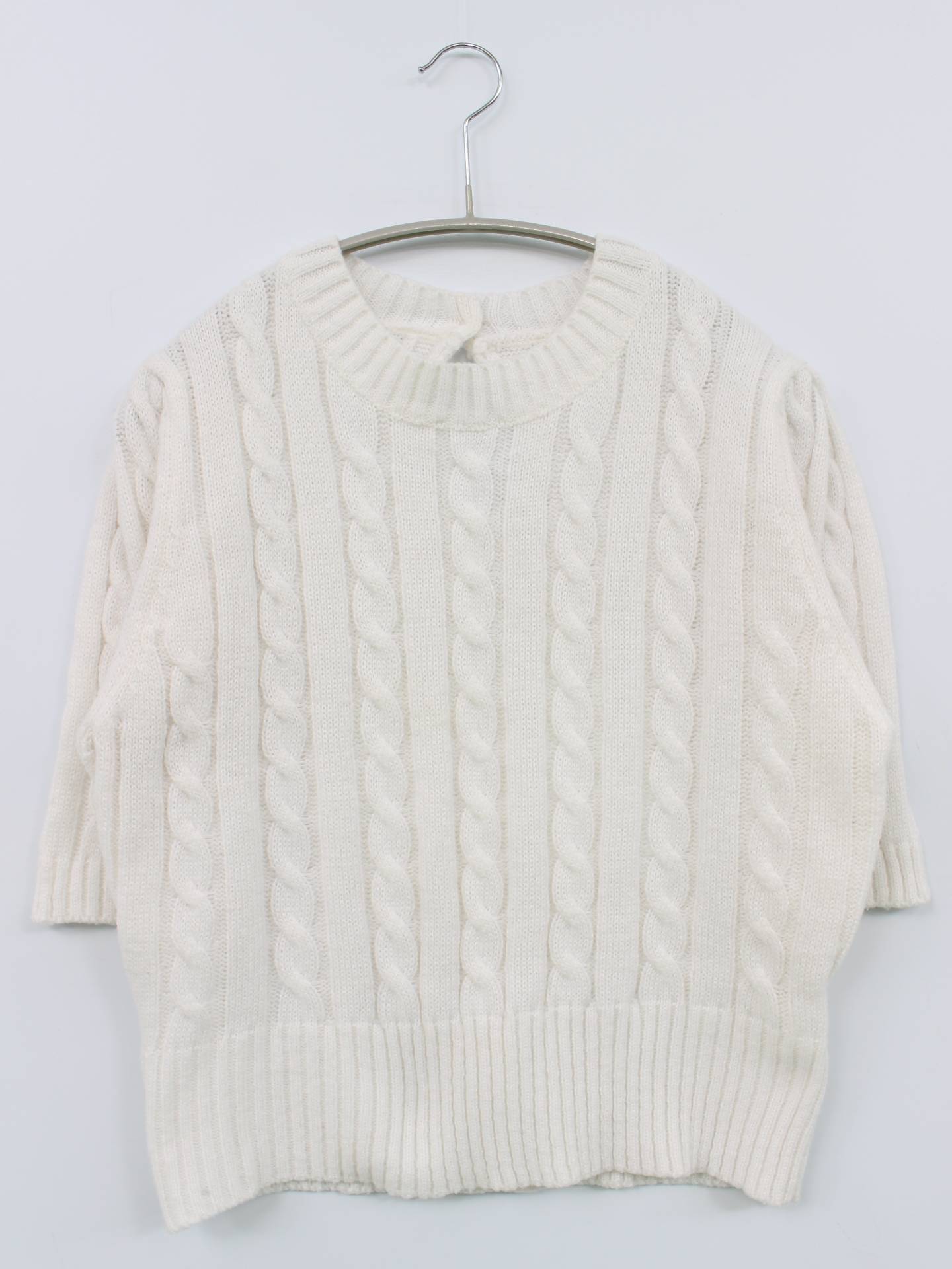 caraffinato/ニット/セーター/トップス/ホワイト/S