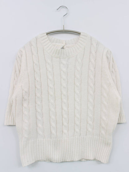 caraffinato/ニット/セーター/トップス/ホワイト/S