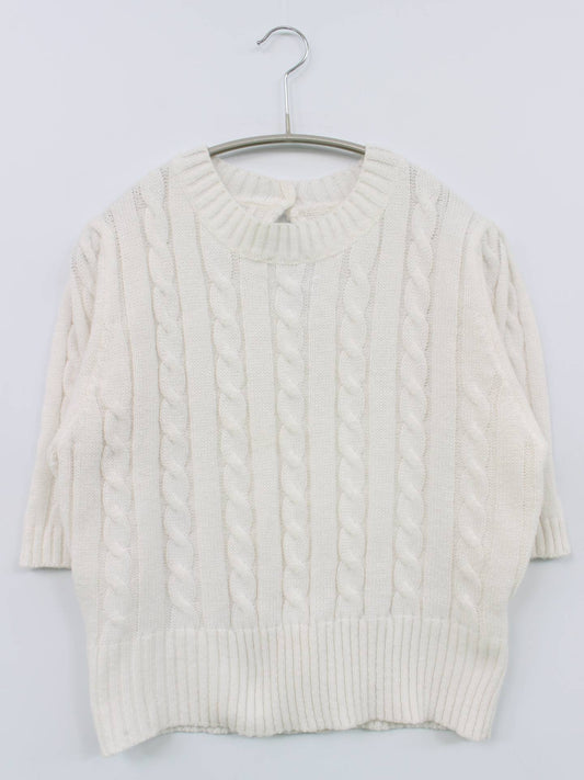 caraffinato/ニット/セーター/トップス/ホワイト/S