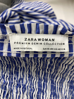 ZARA/ザラ/シャツ/ブラウス/トップス/ブルー/XS