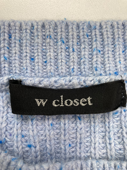 w closet/ダブルクローゼット/ニット/セーター/トップス/スカイブルー/F