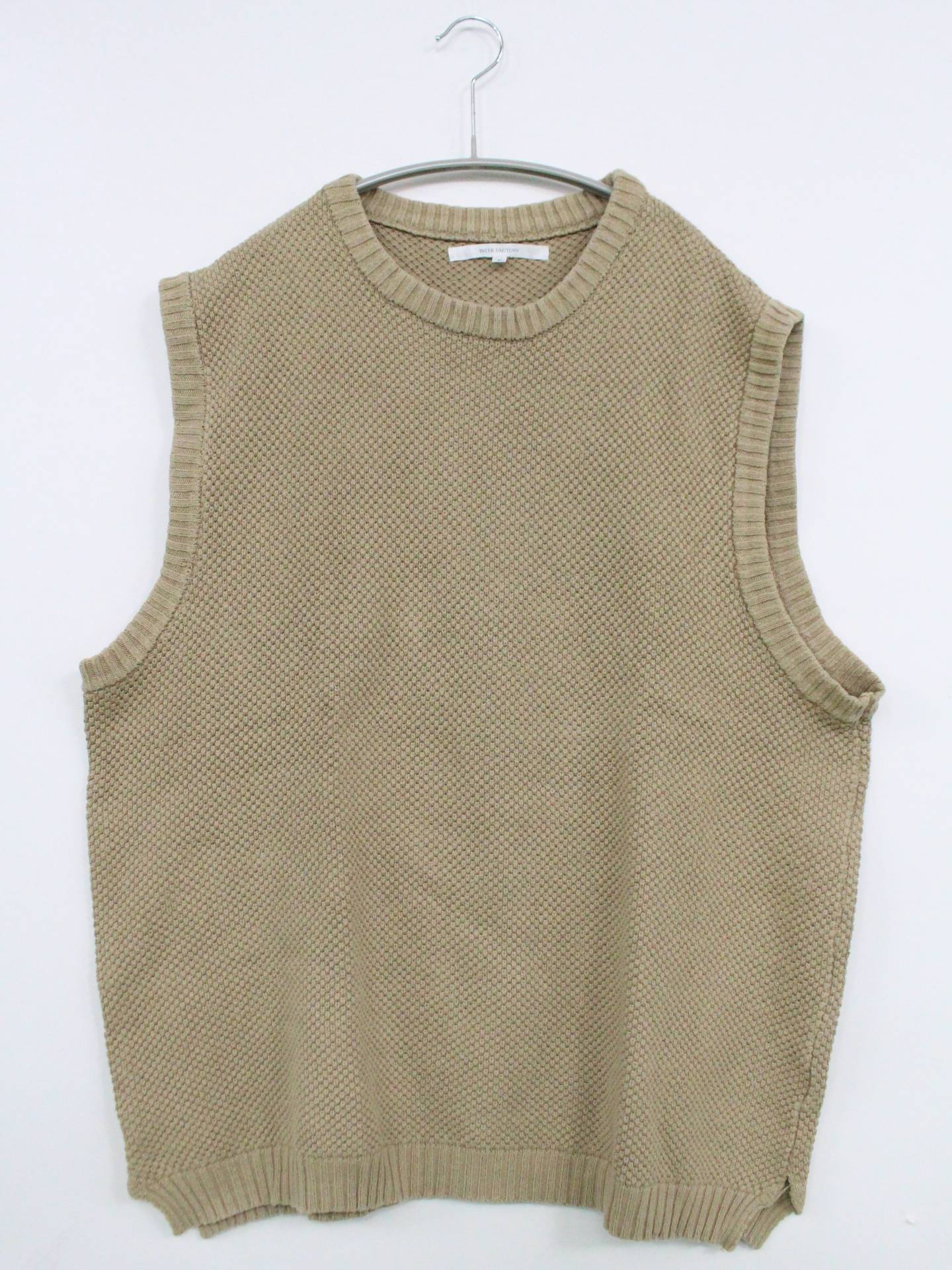 INTER FACTORY/インターファクトリー/ベスト/トップス/ベージュ/L