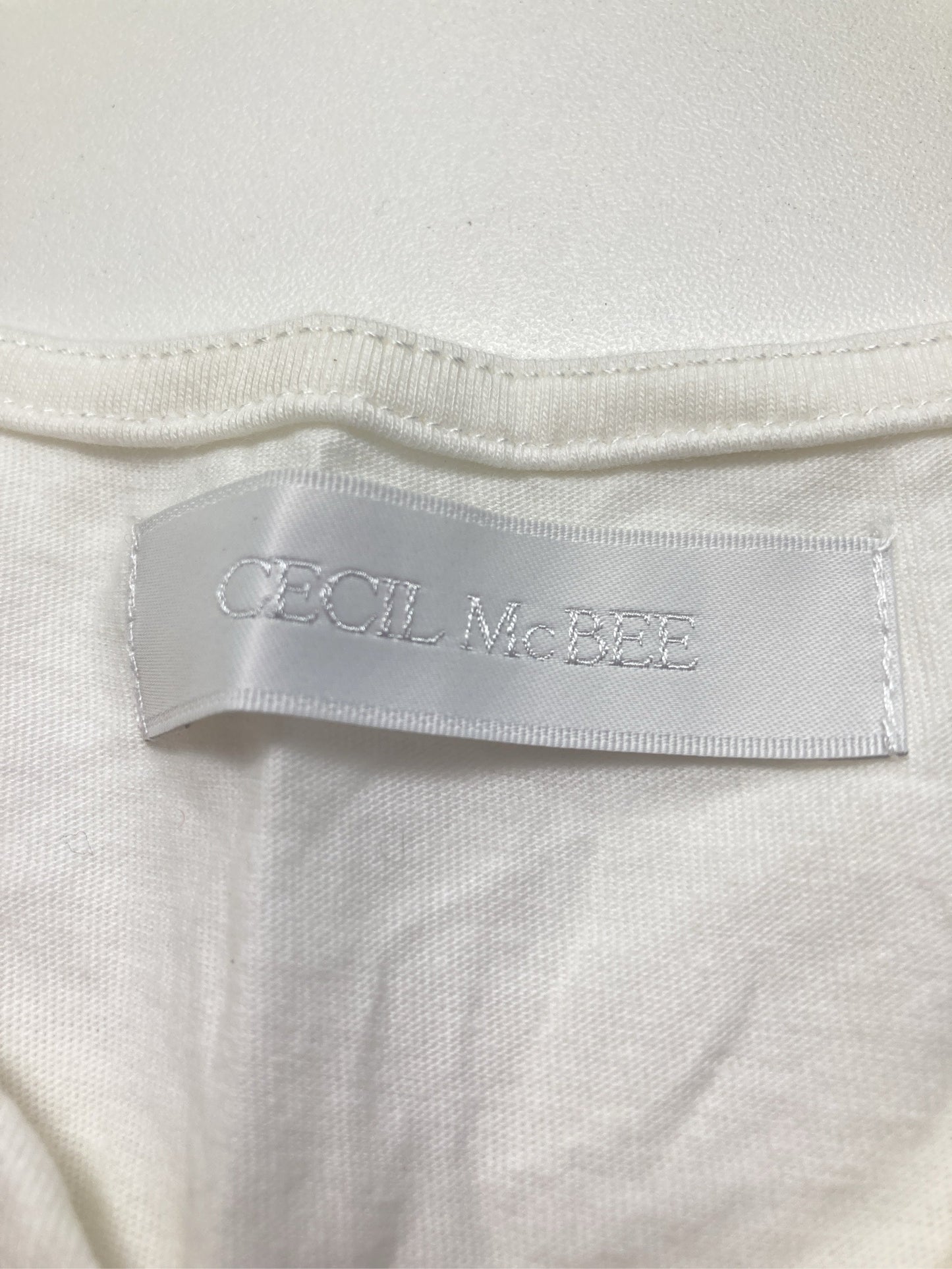 CECIL McBEE/セシルマクビー/Tシャツ/カットソー/トップス/ホワイト/M