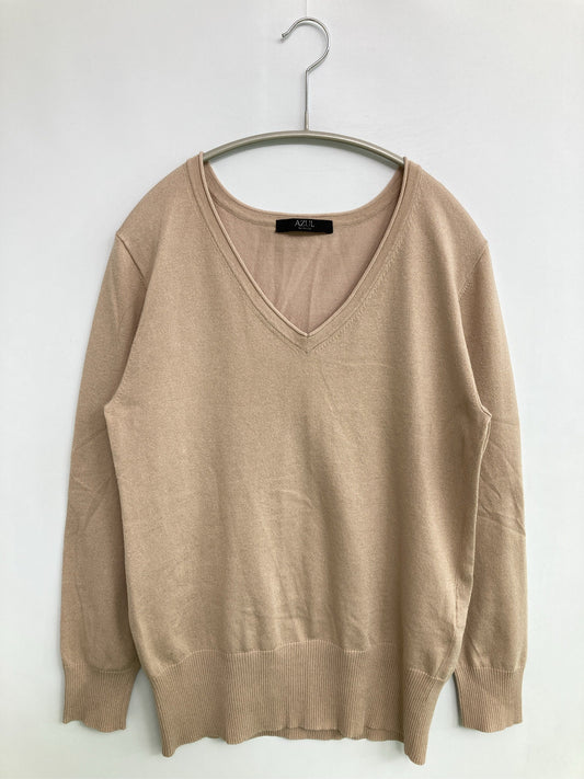AZUL/アズール/ニット/セーター/トップス/ベージュ/S