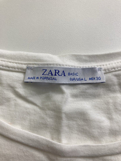 ZARA/ザラ/Tシャツ/カットソー/トップス/ホワイト/EUR L/USA L/MEX 30