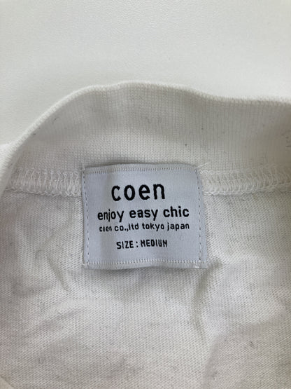 coen/コーエン/Tシャツ/カットソー/トップス/ホワイト/MEDIUM