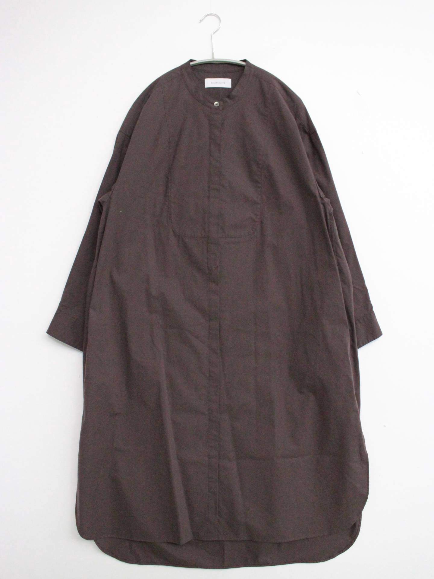 SIMPLICITE/サンプリシテ/シャツワンピース/ワンピース/ドレス/グレー