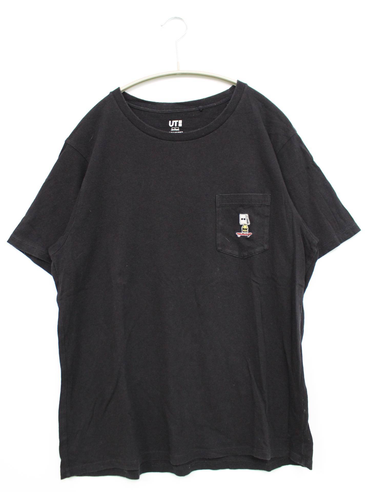 UNIQLO/ユニクロ/Tシャツ/カットソー/トップス/ブラック/L