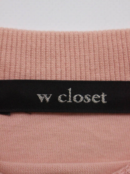 w closet/ダブルクローゼット/Tシャツ/カットソー/トップス/ピンク/F