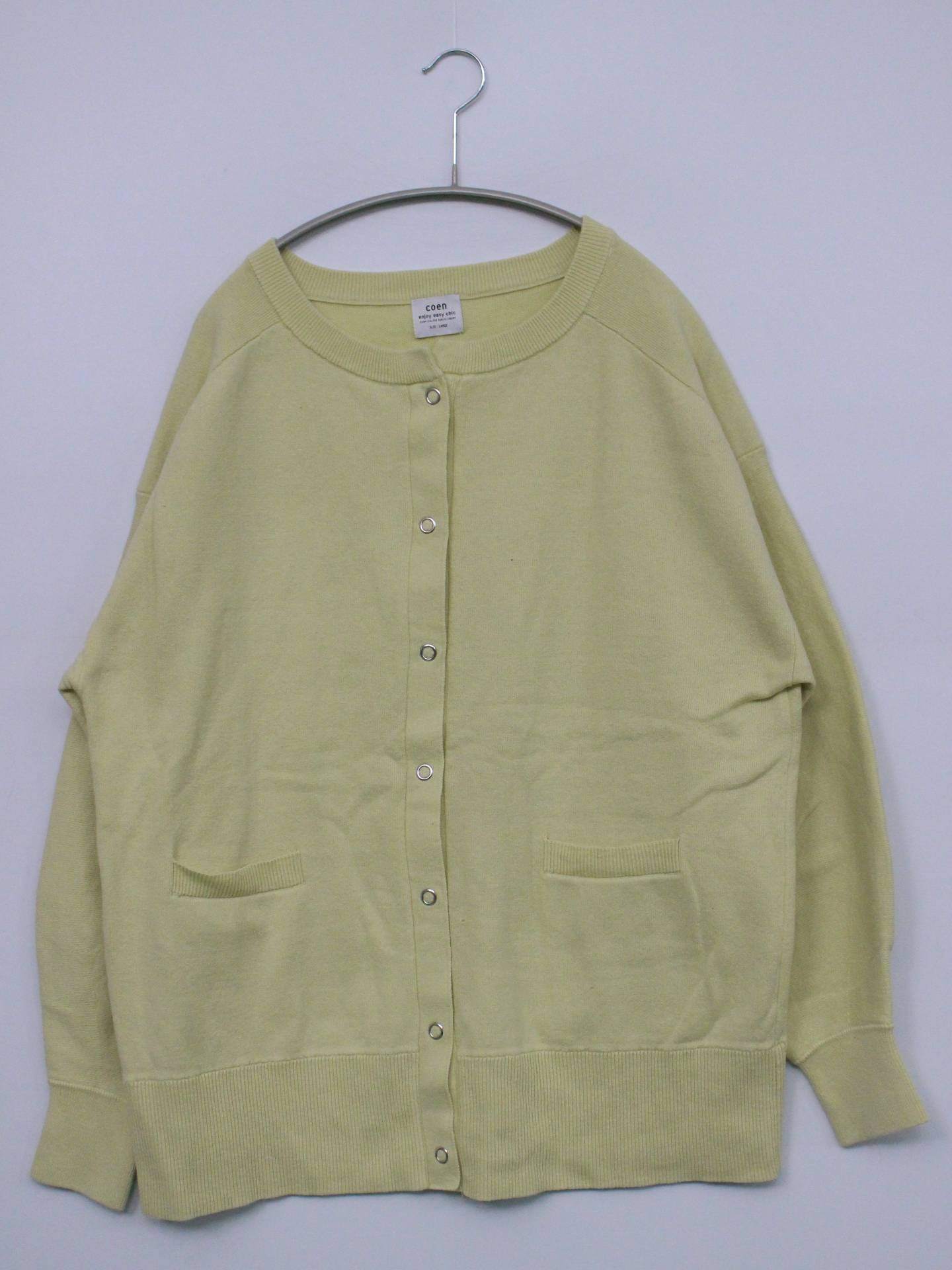coen/コーエン/カーディガン/ボレロ/トップス/イエロー/L
