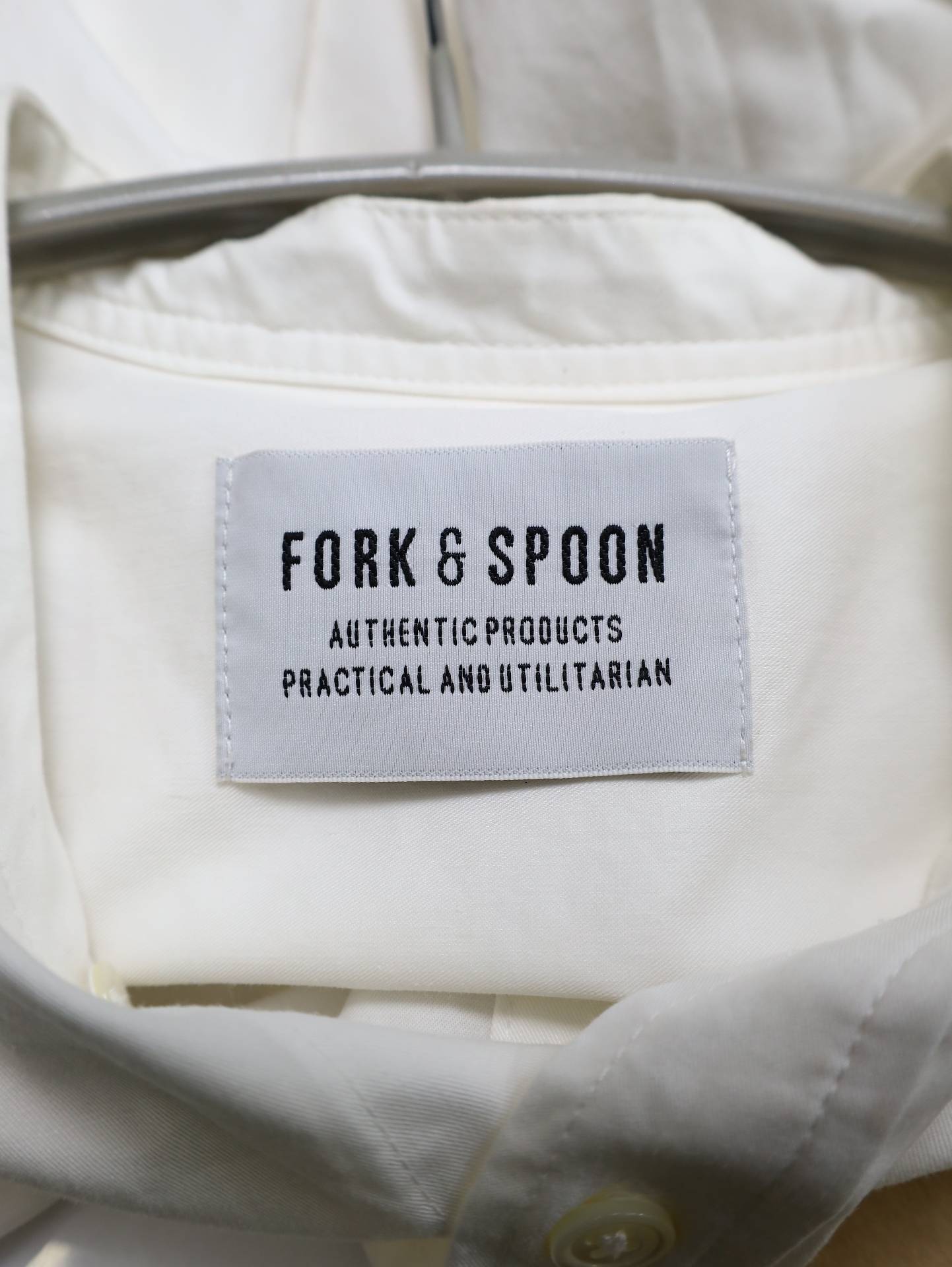 FORK&SPOON/シャツワンピース/ワンピース/ドレス/ホワイト/One