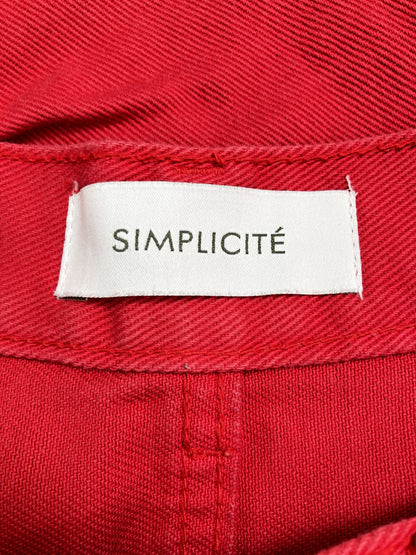 SIMPLICITE/サンプリシテ/スラックス/パンツ/レッド/M