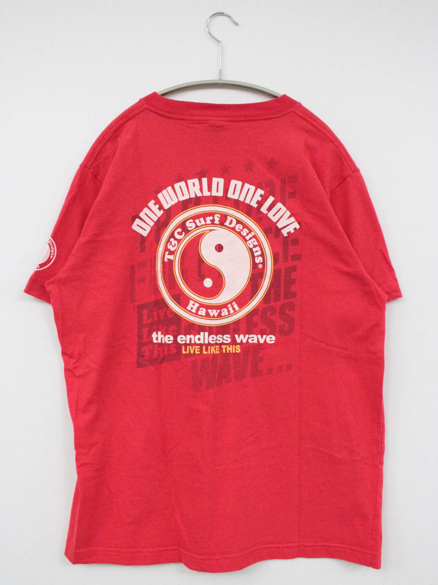 Tシャツ/カットソー/トップス/レッド/M