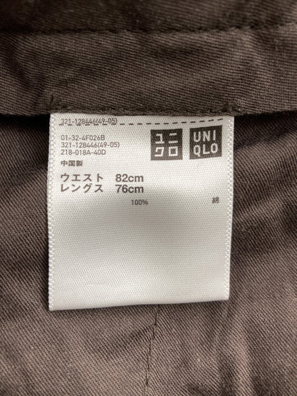 UNIQLO/ユニクロ/スラックス/パンツ/ブラウン/ウエスト82cm レングス76cm