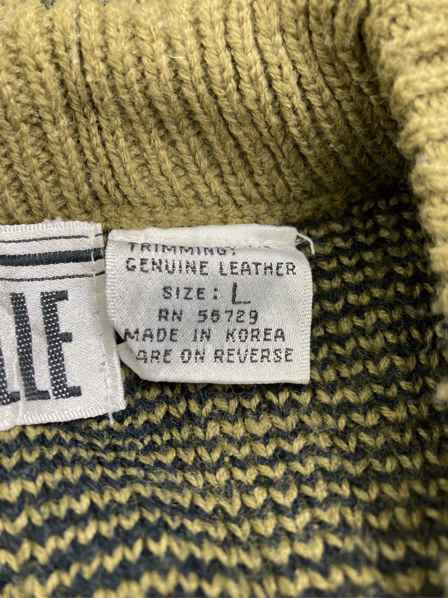 GABRIELLE/ニット/セーター/トップス/カーキ/L