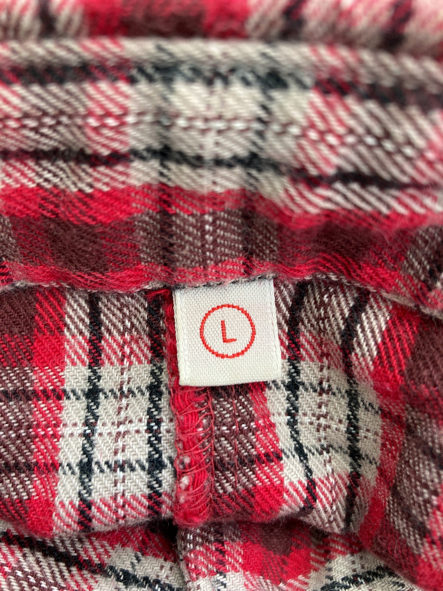 シャツワンピース/ワンピース/ドレス/レッド/L