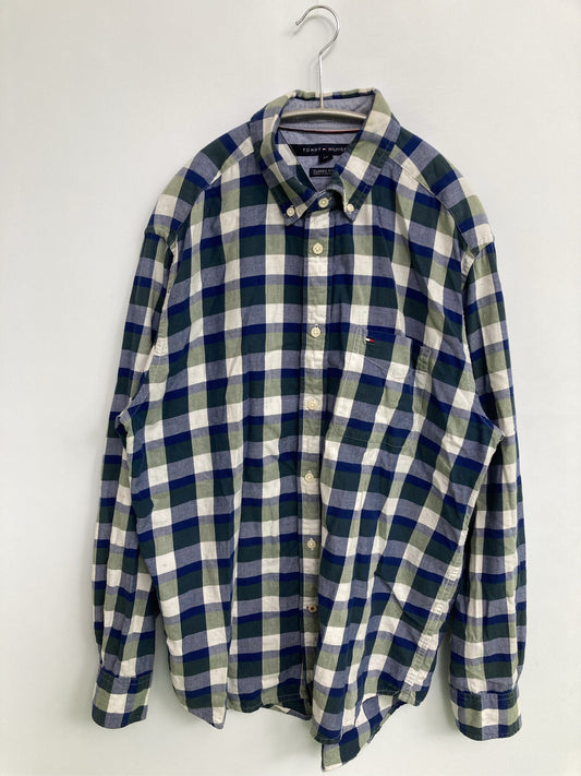 TOMMY HILFIGER/トミーヒルフィガー/シャツ/ブラウス/トップス/ブルー/L/G