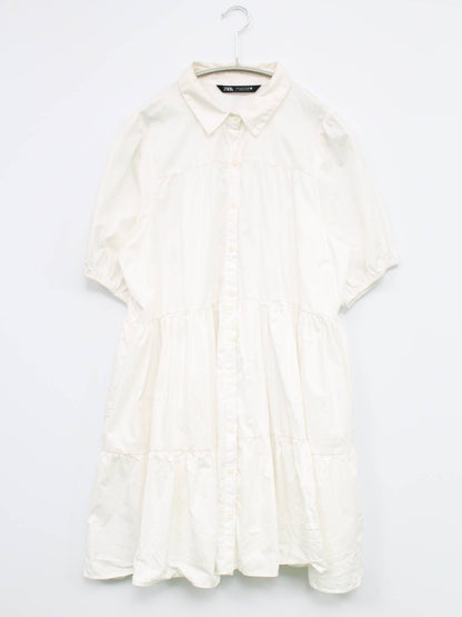 ZARA/ザラ/ワンピース/ワンピース/ドレス/ホワイト/L