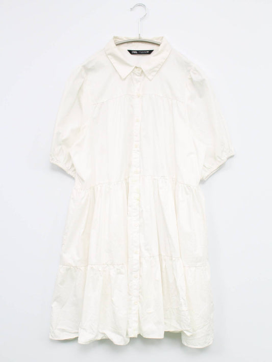 ZARA/ザラ/ワンピース/ワンピース/ドレス/ホワイト/L