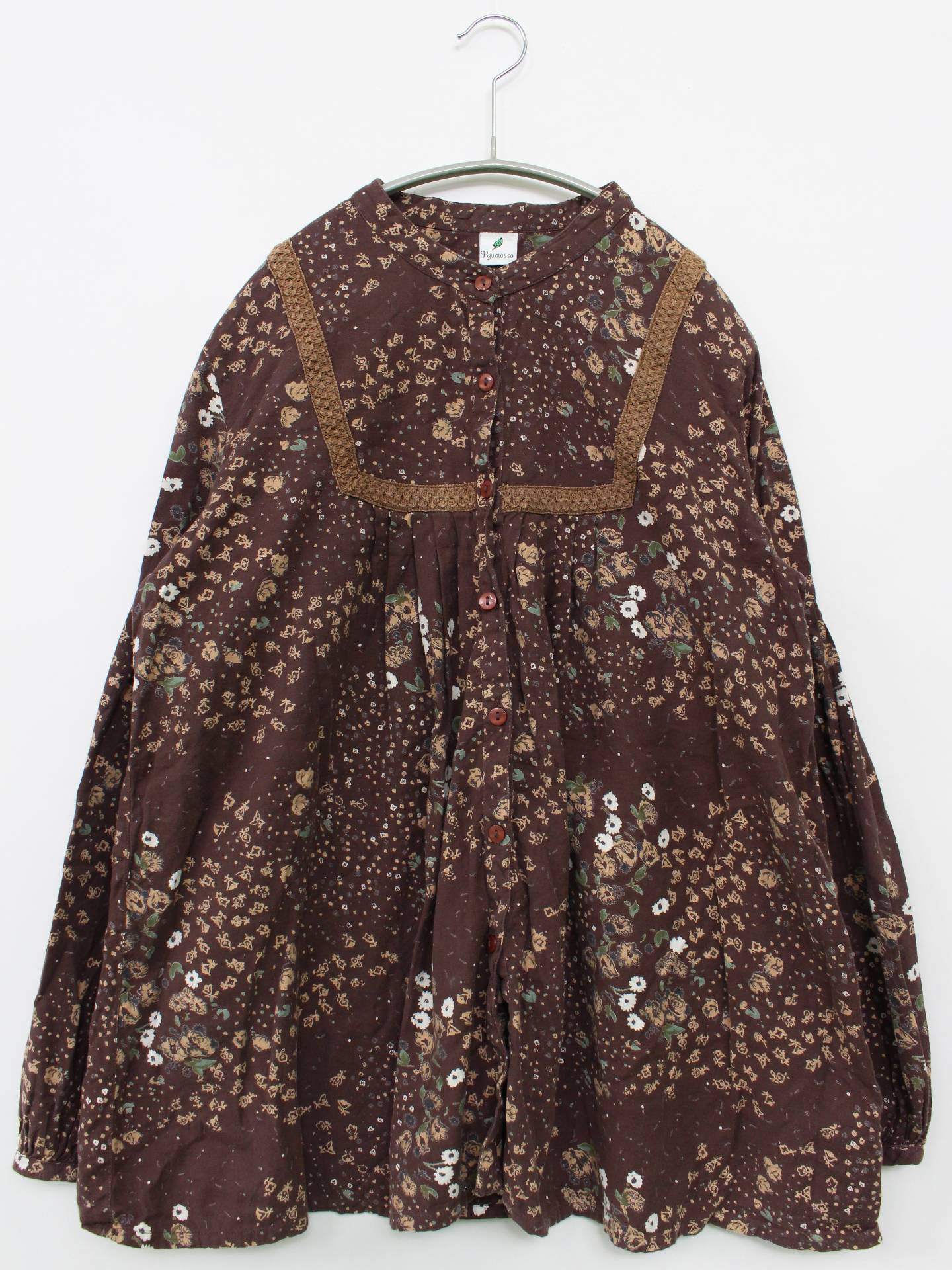 Pyumosso/カーディガン/ボレロ/トップス/ブラウン/LL