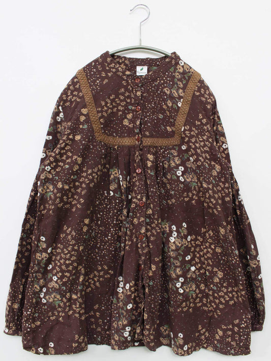 Pyumosso/カーディガン/ボレロ/トップス/ブラウン/LL