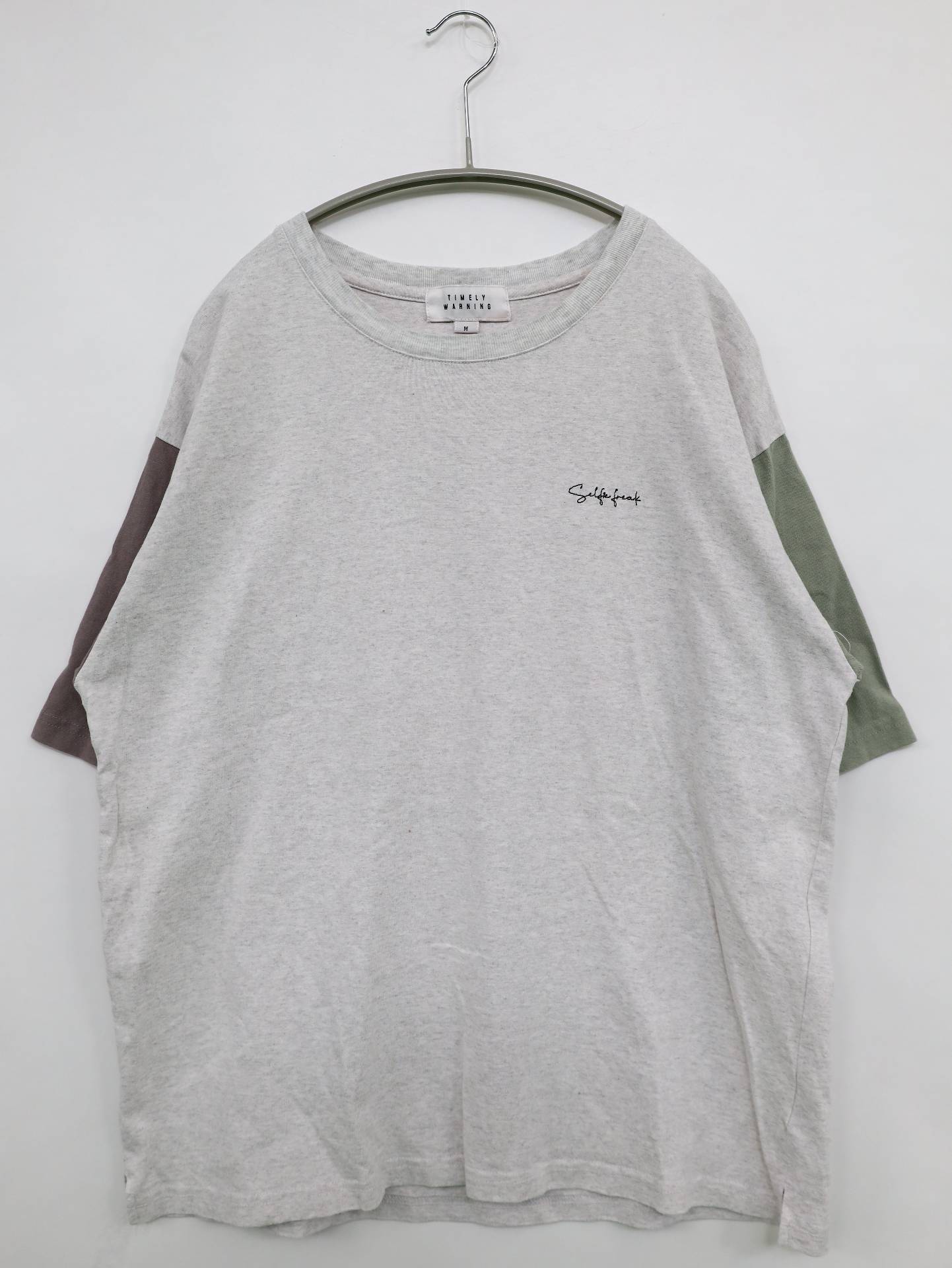 TIMELY WARNING/Tシャツ/カットソー/トップス/グレー/M